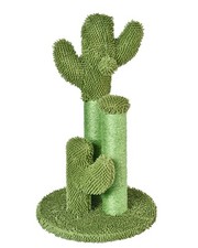 Cactus Cat Scratching Post W/ Toy Ball Green