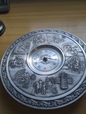 Zinnteller - Zinnwanduhr - 500 Jahre Post - 1490 - 1990