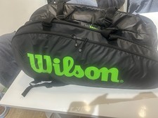 Black and Green Wilson Racket Bag Fits 6-9 Rackets Tennis Racket