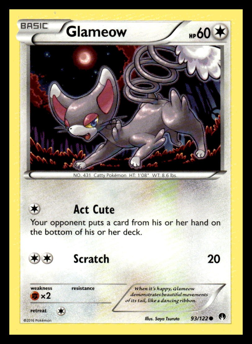 XY - BREAKpoint #93/122 Glameow