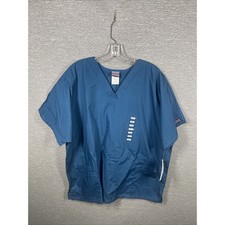 NEW Cherokee Womens Authentic Workwear Scrub Top Navy Blue Size XL