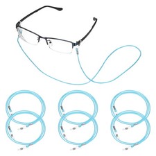 6 Pcs Eyeglasses Chains for Women, Eyeglasses Chain with Lanyard, Sky Blue