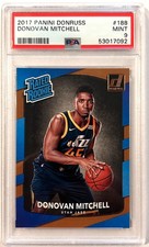 2017-18 Donruss Donovan Mitchell RC #188 PSA 9 Rated Rookie PLAYOFFS
