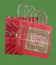 (5 Pcs) Bath & Body Works Shopping Paper Gift Bags (Medium & Small Size)New❤️