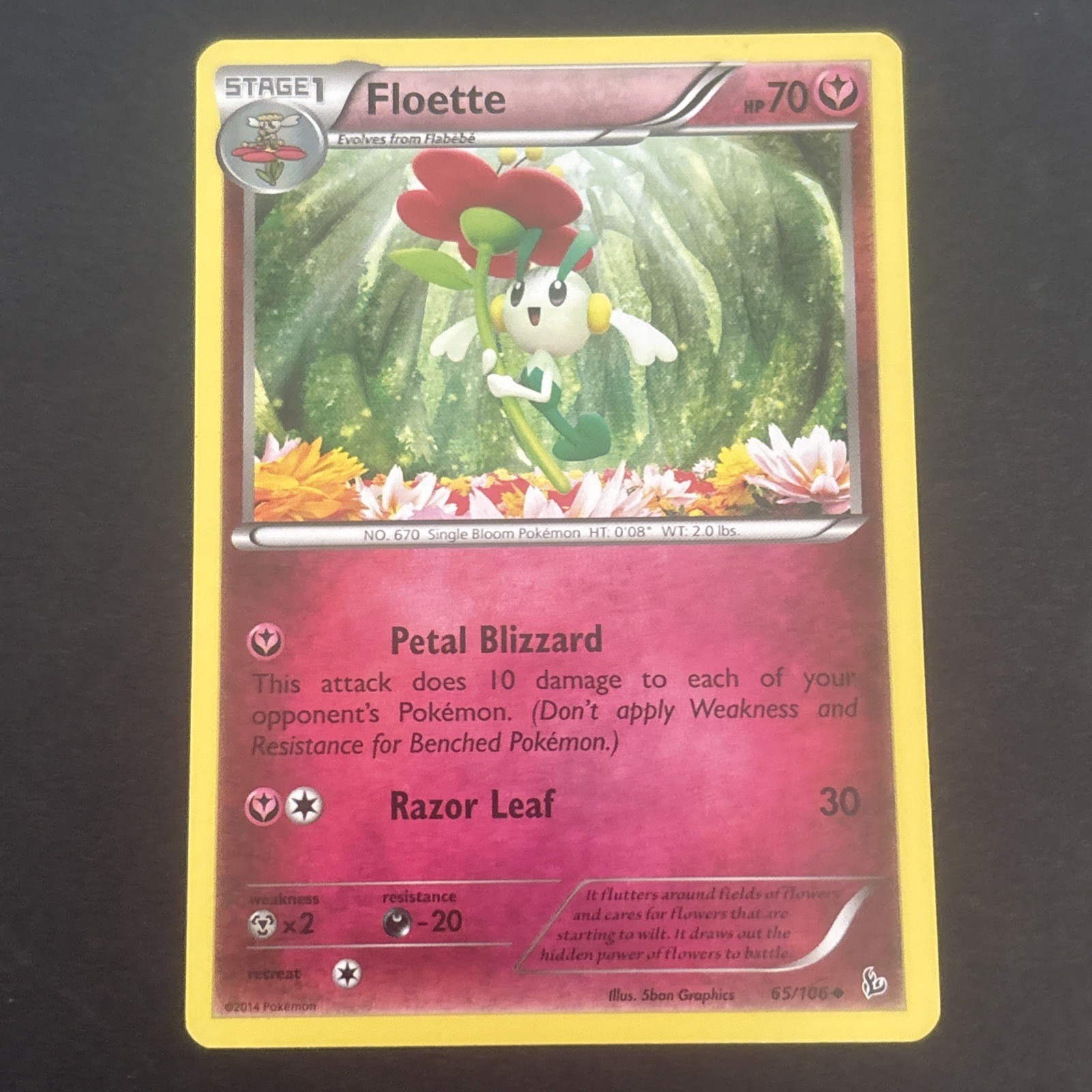 Floette 65/106 Regular XY: Flashfire Uncommon Pokémon TCG LP 2014