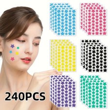 240 Count Superstar Hydrocolloid Pimple Patches - Cute StarShaped Cover Colorful
