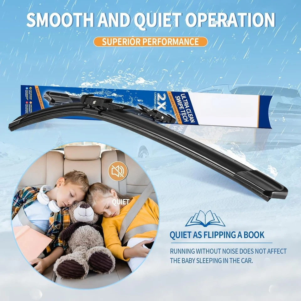 22"/22" Windshield Wipers Compatible with2013-2007 Chevrolet Avalanche Silverado - Изображение 4 из 4