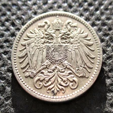 OLD COIN OF AUSTRIA-HUNGARY EMPIRE 10 HELLER 1915 WORLD WAR I FRANZ JOSEPH I