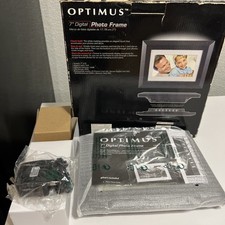Optimus 7 Inch Digital Photo Frame Clean and Works Model 16-664 w/ Power Supply