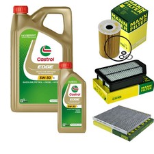 INSPEKTIONSKIT FILTER CASTROL 6L ÖL 5W30 für Hyundai i40 CW VF 1.7 CRDi