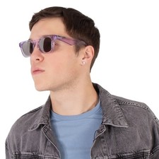 Burberry Light Grey Mirror Silver Square Men's Sunglasses BE4426 40956G 50