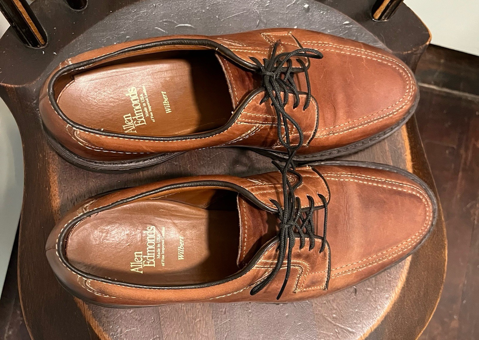 SAOLA Scarpe eleganti derby Allen Edmonds 1951 Wilbert punta spaccata marrone da uomo taglia 8 5 D