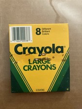 Crayola Large Crayons Multicolor 8 Count Box, check pics for box imperfections