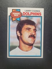 1979 Topps # 22 Larry Csonka Football Card, Dolphins
