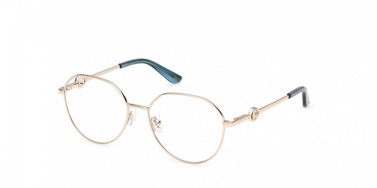 GUESS EYEGLASSES FRAMES ONLY BRN 47-20 140 gold round full rim Guess GU2792 eyeglasses for women in Shiny Gold main image 3