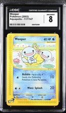 Pokemon Wooper 117/147 Aquapolis - CGC 8 NM - Mint 2000 Vintage E-Reader on eBay