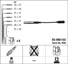 Z&uuml;ndleitungssatz NGK 7800 f&uuml;r MERCEDES PUCH W163 W220 KLASSE C209 W203 W210 C208