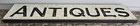 hard to find 26" x 5 1/4" carved wood ANTIQUES wall / shelf SIGN rustic — photo 3