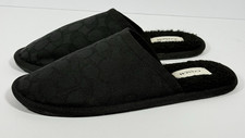 COACH Slipper Slip On Signature Jacquard Upper Black Mens US Size 8D C2465