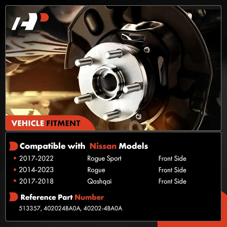 2 Radlager Radnabe vorne Nissan Rogue 14-23, Rogue Sport 17-22, Qashqai 17-18 - Bild 2 von 4