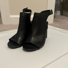 a new day Black Open-Toe Heeled Sandals