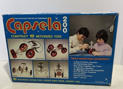 Capsela 200 Motorized Toys Untested Incomplete.