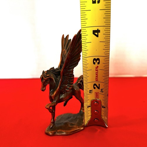 VTG 1984 Bronze Pegasus Flying Horse Collectible 3” X4” Signed Mythical - Picture 10 of 11