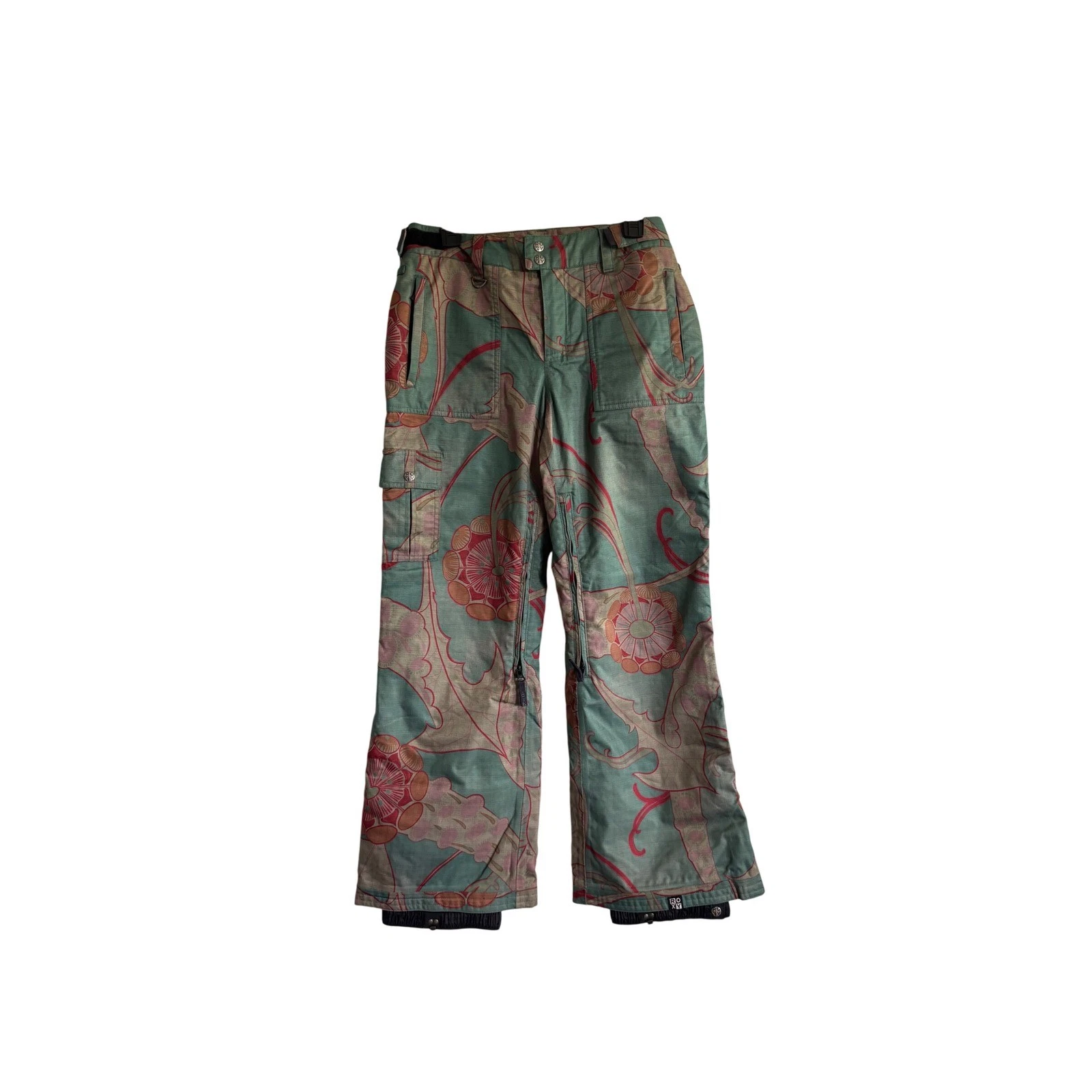 Roxy Womens Teal Pink Floral Psychedelic Ripstop Snowboard Ski Pants Cargo
Opens in a new window or 