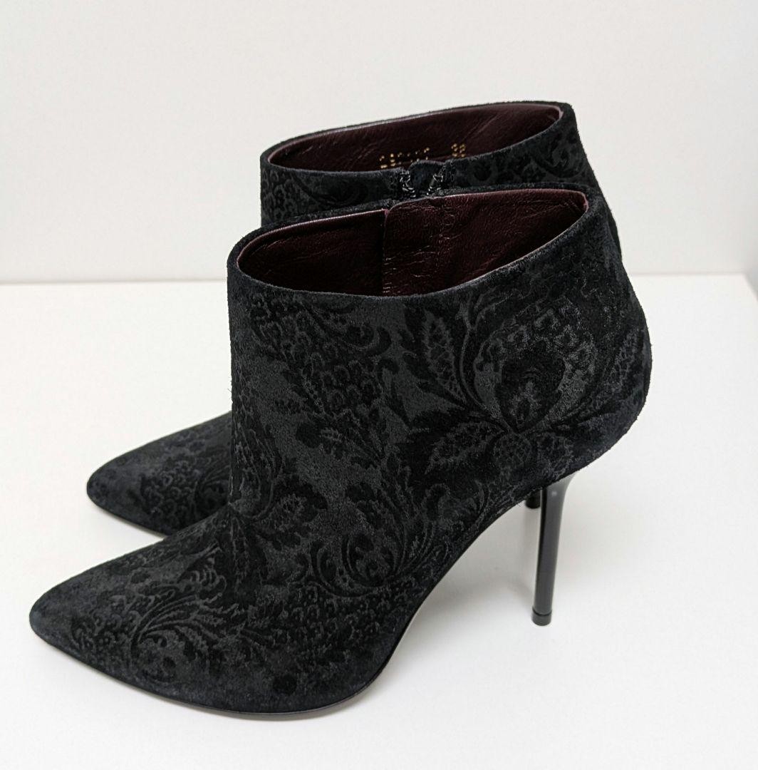 GUCCI Boots Heel Suede Black EU36/US6 107366c thumbnail 3