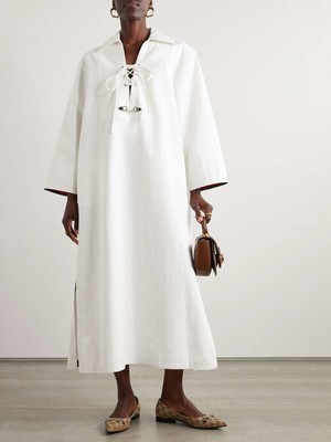 Gucci Kaftan Horsebit-detailed cotton-jacquard midi dress - BNWT