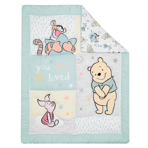 Lambs & Ivy Disney Baby Winnie the Pooh Hugs 3-Piece Nursery Crib Bedding Set - Picture 3 of 10