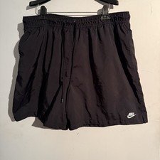 Nike men's XXL Swim Shorts Black Elastic Waist Inseam 6"