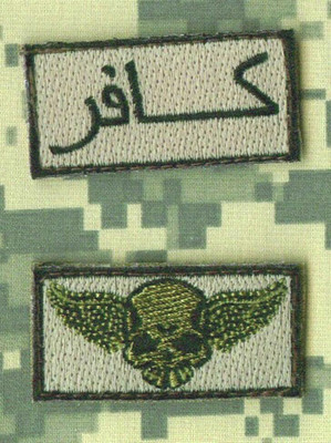 COMBINED JOINT SP OPS TASK FORCE CJSOTF-A vêlkrö 2'' 2-TAB:  INFIDEL + WING-SKULL