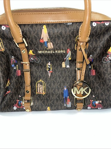 Michael Kors Bedford Signature Girls Travel Medium Duffel Handbag & Wallet & Bag - Picture 11 of 19