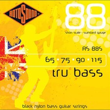 Mint Rotosound RS88S Black Nylon Flatwound Electric Bass Strings 65-115 