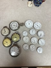A lot of vintage watch parts Pocket watches For Parts Or Repair