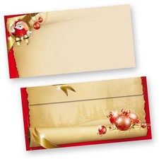 Briefh&uuml;llen Weihnachten SANTA 100 St&uuml;ck o.F. Briefumschl&auml;ge Weihnachten