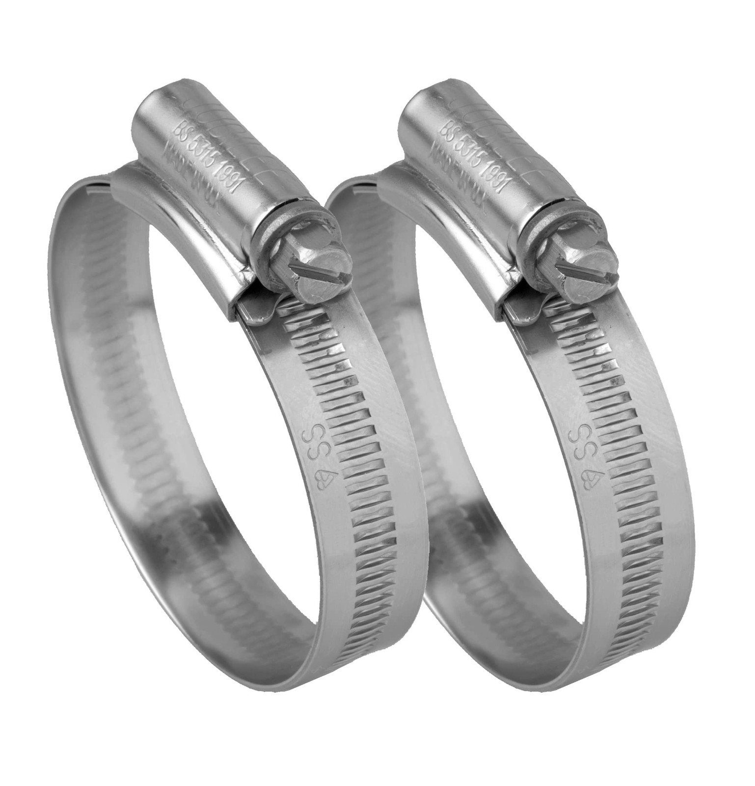 (60-80mm) - Jubilee Clips Stainless Steel SS304 Hose Clamp 60-80mm x 2 (U6Q)
