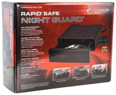 Hornady Rapid Safe Night Guard RFID Handgun Safe Tamper Proof Steel Black