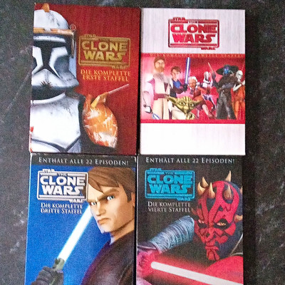 Star Wars The Clone Wars DVD Box Set Staffeln 1-4 Komplett Guter Zustand