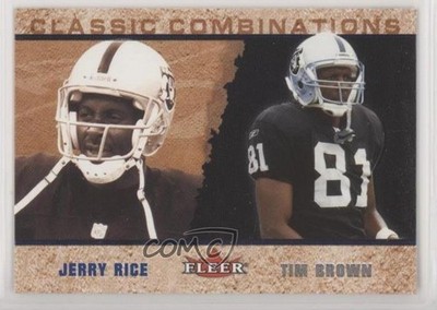 2002 Fleer Tradition Classic Combinations 946/2000 Jerry Rice Tim Brown HOF 03rx