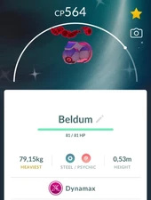 - Pokémon - Shiny Beldum Dynamax - P T C - high stardust - Description