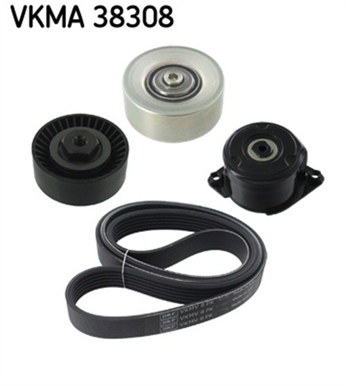 Drive Belt Kit fits BMW 730 E65 3.0D 05 to 08 M57N2306D3 Set SKF 11282339100 New - Image 14