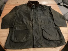 barbour border wax jacket 44 Green Early Twin Warrant.  Superb Condition.