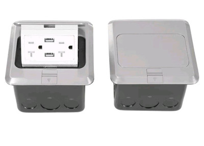 2PC Pop Up Floor Outlet Sockets with 2* USB Interfaces&US Standard Interfaces