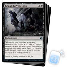 GHOULISH PROCESSION X4 Innistrad: Midnight Hunt MID Magic MTG MINT CARD