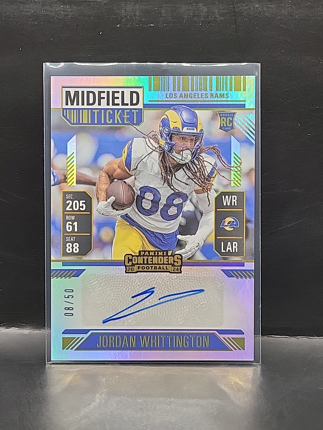 Jordan Whittington Panini Contenders #181 Autograph-Midfield Ticket