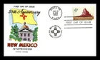 NEW MEXICO STATEHOOD 50TH ANNIVERSARY FLUEGEL COVER FIRST DAY OF ISSUE 1962