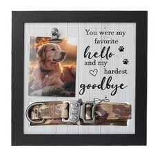 Pet Memorial Frame with Collar Holder   Dog and Cat Loss Remembrance Gift   Y...