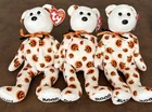 Ty Beanie Babies Carver Halloween Pumpkin Bear Lot - Set of 3 Vintage Plush NWT